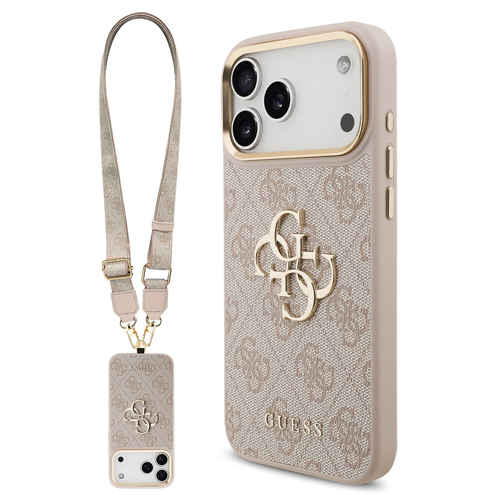 Guess iPhone 17 Pro Max Orjinal Lisanslı 4G Büyük Metal Logolu Kalın Askılı Kılıf Guess iPhone 17 Pro Max Orjinal Lisanslı 4G Büyük Metal Logolu Kalın Askılı Kılıf